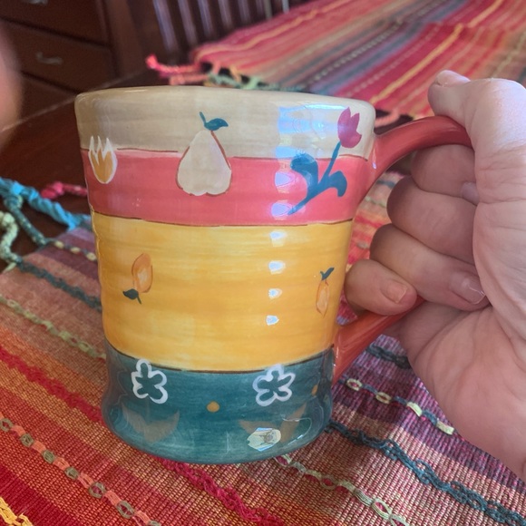 Vintage Saparna Hand Painted Ceramic Coffee Mug - Picture 1 of 6